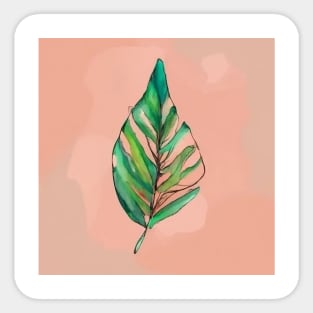 leaf drawing minimalistic Sticker